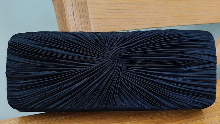Ladies Navy Clutch Evening  / Purse Handbag With Detachable Chain Strap