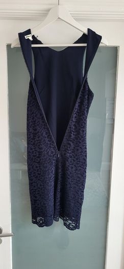 WHISTLES Navy Lace layered dress Sz 8UK - Bnwt Rrp 210