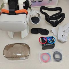 Oculus Quest 2 All-in-One VR. Upgraded Elite Strap, Stand & Tons of Extras