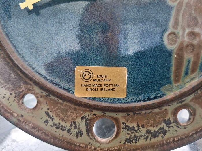 Lovely Louis Mulcahy Pottery Wall Clock handmade in Dingle