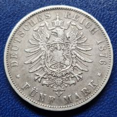 Germany C 1876 Prussia 5 Mark - William I Silver coin