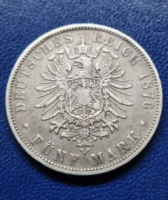 Germany 1876 Prussia 5 Mark - William I Silver coin