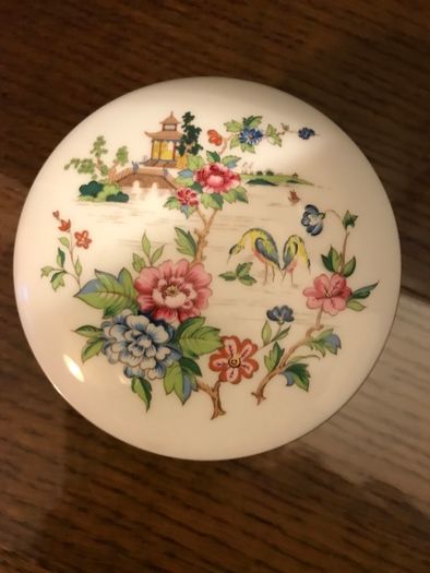 Vintage Crown Fine Bone China Trinket Box