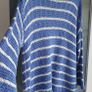 DUNNES blue and white longline cotton mix knit Sz L (Fit 12-16UK) - Bnwt Image 6