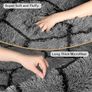 Geometric Rugs Living Room - 160x230cm Extra Large Grey Rug, Ultra Soft Fluffy Shaggy Rug for living room, Washable Anti Slip Area Rug Carpet for bedroom Decor Kid Baby Room Image 6