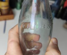127 - Vintage Cork City Kiloh Clear Glass Lemonade Soda Kali Seltzer Water Embossed Lettering Decorative Collectible Bottle