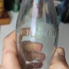 127 - Vintage Cork City Kiloh Clear Glass Lemonade Soda Kali Seltzer Water Embossed Lettering Decorative Collectible Bottle