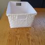 White Woven Storage Basket for Sale Image 3