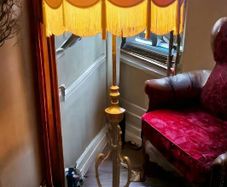 Exquisite large very heavy antique brass lamp