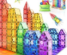 Magnetic Tiles 40 Piece STEM Building Set, Montessori Sensory Magnetic Blocks for Toddlers, Creative Learning Toys for 3+ Boys & Girls