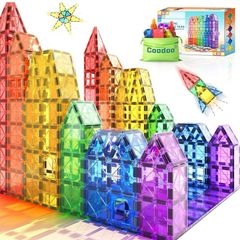 Magnetic Tiles 40 Piece STEM Building Set, Montessori Sensory Magnetic Blocks for Toddlers, Creative Learning Toys for 3+ Boys & Girls