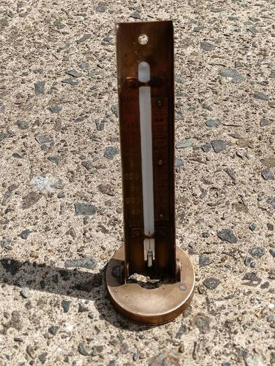 Zecol Art Deco Hanging Brass Oven Thermometer