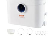 Macerator Pump, 700W, 9600 L/h Flow, 32.8 ft/10 m Head, Macerator Sewerage Sump Pump with 3 Water Inlets for Toilet, Basement, Kitchen, Sink, Shower, Bathtub Waste Water Disposal Upflush Machine