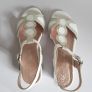 Ana Roman Ladies Pearly White & Grey / Silver Sandals Mother Of The Bride New With Box Size UK2 CAN POST Image 6