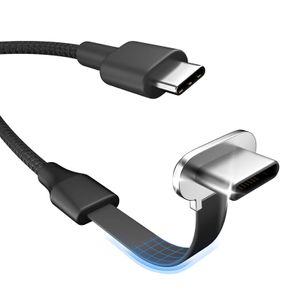 USB C to USB C Cable, 60W PD Fast Charging 3.3FT, 90 Degree Right Angle USB C Cable, Flat Charger Cord for iPhone 15, Samsung Galaxy, MacBook, iPad, Steam Deck, Nintendo Switch - New