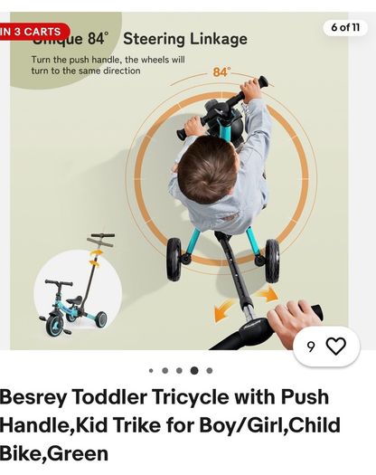 besrey 7-in-1 Toddler Trike Tricycle