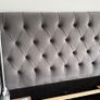 Grey Velvet King 5 Bed Frame Image 2