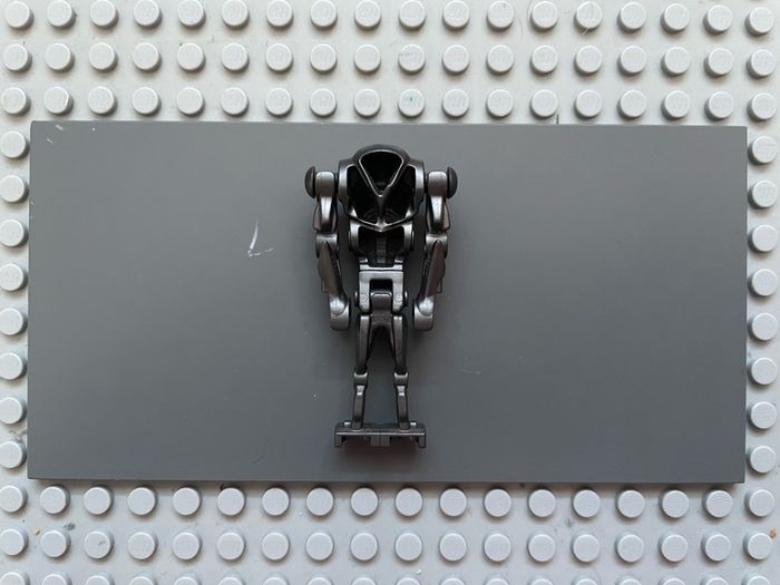 lego star wars sw0092 Super Battle Droid minifigure - Pearl Dark Gray, Wide Head