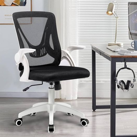 NEW SALE | Ergonomic Office Chair Desk Chair For Home Office, Adjustable Mesh Chair, Swivel Computer Chair With 90 Degree Flip-up Armrest & Lumbar Support