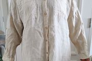 Zara linen oversize shirt in very good condition about a UK size 14 but see last two photos for exact measurements FREE STANDARD POSTAGE INCLUDED