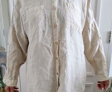 Zara linen oversize shirt in very good condition about a UK size 14 but see last two photos for exact measurements FREE STANDARD POSTAGE INCLUDED