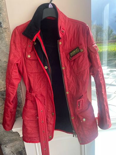 Ladies red Barber jacket sixe 10