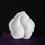 White Porcelain Leaf Shaped Serving Dish with Handle Image 3