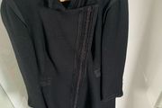 Black Zara coat - very stylish detail
