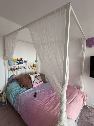 IKEA Small double 4 post bed