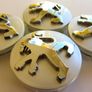 1set Peugeot 60mm Alloy Wheel Center Caps cap Hub Cover silver & chrome logo Image 4
