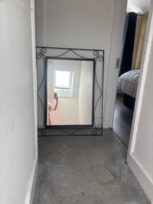 Black Wraught Iron mirror