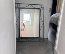 Black Wraught Iron mirror