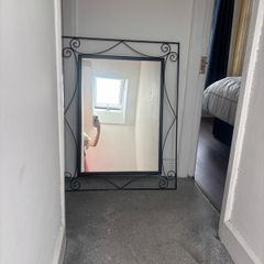 Black Wraught Iron mirror