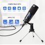USB Microphone Condenser D80 Recording Microphone with Stand and Ring Light for PC Karaoke Streaming Podcasting for Youtube Image 4