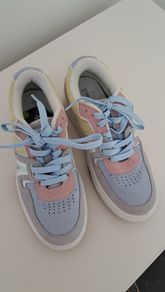 New Lacoste multicolour pastel suede shoes
