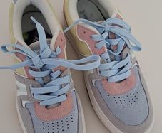 New Lacoste multicolour pastel suede shoes