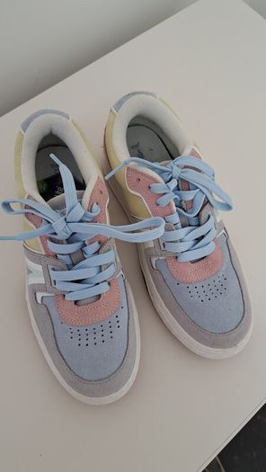 New Lacoste multicolour pastel suede shoes