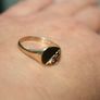 9ct Oval Signet Ring Yellow Gold Mens Ring 375 - 1,6g Image 3
