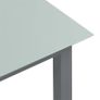 Garden Table Light Grey 150x90x74 cm Aluminium and Glass Image 4
