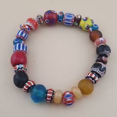 Vintage Venetian Stylr Mix Glass Beads Bracelet