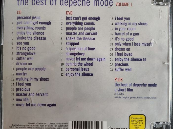 Depeche Mode - The Best Of (Volume 1) CD/DVD (2006) Super Jewel Case Version Electronic Synth-pop EX+