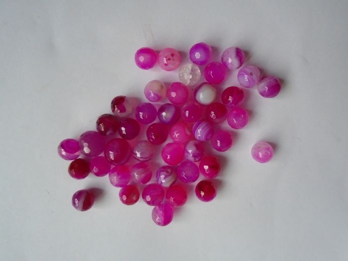 Pink beads, Gemstone beads, Jewellery making supplies, Craft supplies
