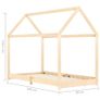 Kids Bed Frame Solid Pine Wood 80x160 cm Image 2