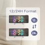 LED Projection Alarm Clocks Digital Clock for Bedroom 180 Rotatable Projector Colorful Digit Display Snooze Temperature 12/24H 4-Level Adjustable Brightness Night Mode for Home Office Decor Image 7