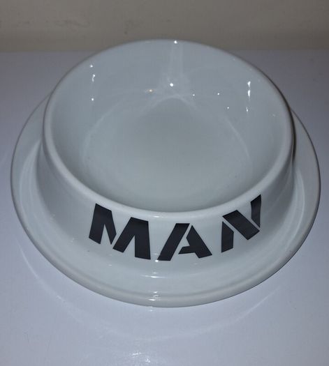SALE!  Large White Ceramic Bowl for a CAT or a DOG