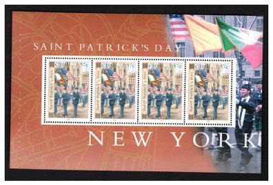 2003 Ireland St. Patrick's Day Commemorative Stamp Booklet Pane Mint Never Hinged (MNH). Hibernian HP138