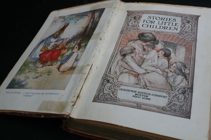 Stories for Little Children // 1920 Hardback // The Kindergarten Children's Hour // Children's Stories and Poems , Songs, plays, Vol 1