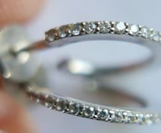 Vintage Sterling Silver 925 Hoop Studs Earrings 1,5g