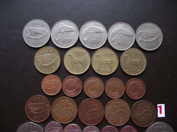 Lot of 41 Irish coins (1971-2000)