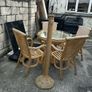 4 chairs light and table Image 2